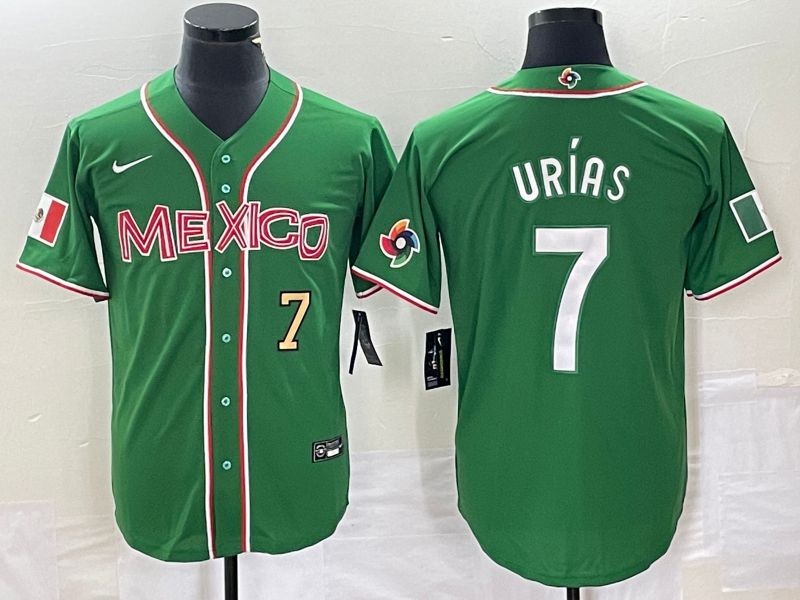 Men 2023 World Cub Mexico #7 Urias Green white Nike MLB Jersey6->more jerseys->MLB Jersey
